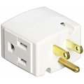 Leviton Leviton R54-00692-00W 15 Amp White Triple Cube Grounding Adapter R54-00692-00W